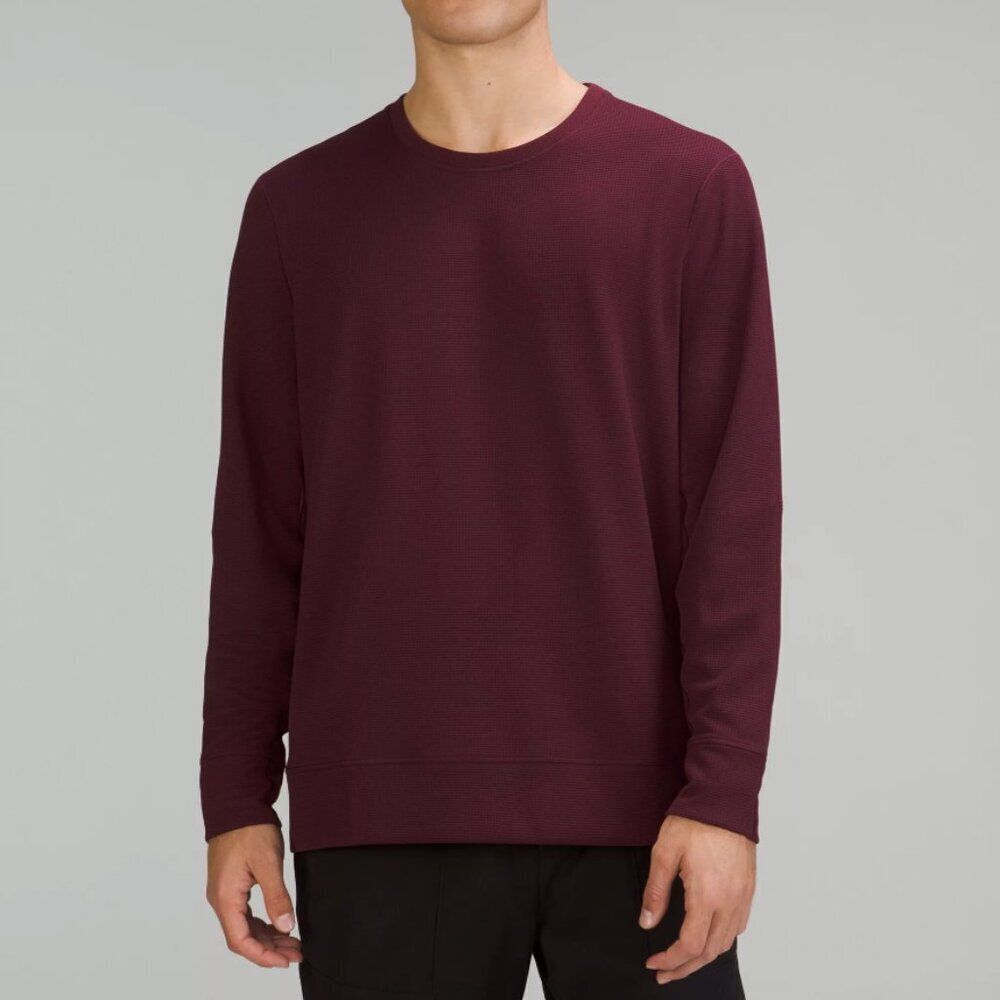 Lululemon Men's Long Sleeve Crew Stitch Shift Waffle Knit Long Sleeve Small